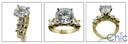 Round 3 Carat High Quality Cubic Zirconia Engagement Ring 14K Yellow Gold