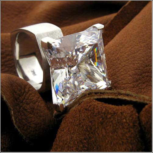 Giant cubic zirconia on sale ring