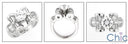 Cubic Zirconia Engagement Ring Round 1 Carat Center Channel Set Baguettes 14k White Gold