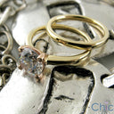 Solitaire 2 Ct Round Stone in Rose Gold Prongs Cubic Zirconia Cz Ring