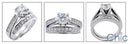 Matching Set .75 Round .85 Ct Wedding Cubic Zirconia Cz Ring