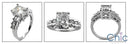 Engagement Radiant 2 Ct Step channel Cubic Zirconia Cz Ring
