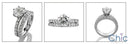 Matching Set 2.75 Round Wedding Cubic Zirconia Cz Ring