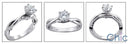 Solitaire .85 Ct Round Center Infinity Style Cubic Zirconia 14k White Gold Ring