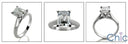 Solitaire 1.5 Ct Emerald Cut Cubic Zirconia Simple Ring 14K White Gold