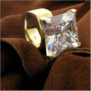 Solitaire Giant Treasure 22 Ct Princess Cubic Zirconia Ring