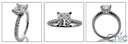 Engagement Princess 1 Ct . Center Narrow Pave Cubic Zirconia Cz Ring