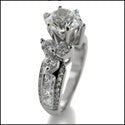 Engagement 1.25 Round Center 6 Prong Tiffany Cubic Zirconia Cz Ring