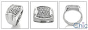 Mens 1.75 TCW Round in Pave Cubic Zirconia CZ Wedding Band