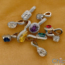 Cubic Zirconia Cz Ruby Round 2 Ct Pave Bail Pendant