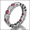 Eternity Round Princess Half Bezel 2 Cubic Zirconia Cz Ring