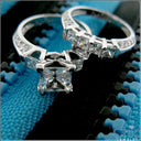 Wedding Princess Round TCW 1 .0 Cubic Zirconia CZ Band 