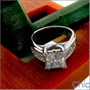 Engagement 1.25 Princess Center Lucida Style Channel Princess Cubic Zirconia Cz Ring