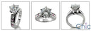 Engagement 1.5 Round Brilliant Center Pink Channel Cubic Zirconia Cz Ring