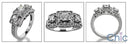 Estate Princess Pave Cubic Zirconia Cz Ring