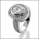 Anniversary 1 Ct Oval Bezel Halo Cubic Zirconia Cz Ring