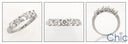 Wedding 5 Round Stone 1 Ct Cubic Zirconia CZ Band
