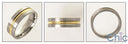 Mens Titanium Ct Gold Two Tone Band