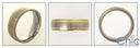 Mens Titanium 2 gold Stripes Band