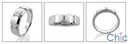 Mens Channel Baguettes 6mm Cubic Zirconia CZ Wedding Band
