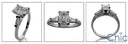 Engagement Emerald Tapered Baguettes 1 Ct Cubic Zirconia Cz Ring