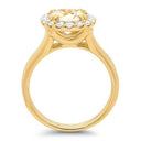 Engagement 1.75 Round center Double Wire Prongs in Halo Cubic Zirconia Cz Ring
