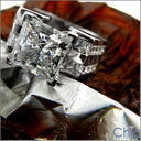 Engagement 3 Ct Princess 4 Prong Cubic Zirconia Cz Ring