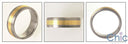 Mens Titanium Ct Yellow Gold Wedding Band