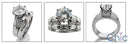 Matching Set 2.75 Ct Round Center Baguettes Cubic Zirconia Cz Ring