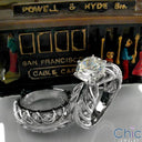 Wedding .25 Tcw Round Stone in Pave Cubic Zirconia CZ Band 