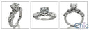 Engagement 1.25 Round CZ Diamond 4 Prong Ct Channel Cubic Zirconia Cz Ring