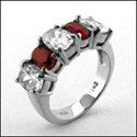 Anniversary Ruby Ct Diamond Color Oval Cubic Zirconia Cz Ring