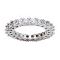 Eternity 2 Ct Round Tone Share Prong Cubic Zirconia Cz Ring