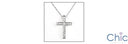 Cubic Zirconia Cz .32 Round Pave Set Cross Pendant