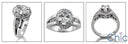 Estate 1.25 Oval Center in Halo Cubic Zirconia Cz Ring