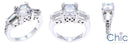 Anniversary 1.5 Cushion Center Channel Baguette Cubic Zirconia Cz Ring