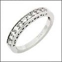 Wedding .30 Round Diamond Color Pave Set Cubic Zirconia CZ Band 