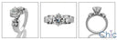 Engagement 1.5 Round Center 6 Prong Cubic Zirconia Cz Ring