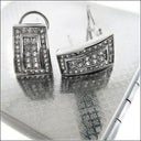 Round Stone 1.5 Clip Cubic Zirconia CZ Earrings