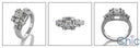 Estate Princess Baguette Cubic Zirconia Cz Ring