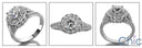 Anniversary 1.25 Round Center Halo Cubic Zirconia Cz Ring