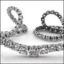 Cubic Zirconia Cz 14 Ct Round in 4 Prong Graduate Necklace