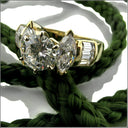 Engagement Round 1 Ct Center Marquise Cubic Zirconia Cz Ring