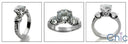 Engagement Euro Shank Round Stone Channel Cubic Zirconia Cz Ring