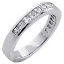 Wedding 2.5 TCW Channel Princess Cubic Zirconia CZ Band 