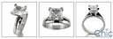 Matching Set 1.5 Princess Solitaire Cubic Zirconia Cz Ring