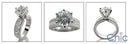Engagement 2.25 Round Center Channel Round HCt Engraving Cubic Zirconia Cz Ring