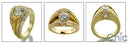 Estate 1 Ct Round Suspended Cubic Zirconia Cz Ring