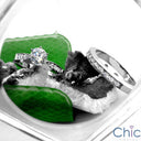 Matching Set 1 Ct Round Center Pave Cubic Zirconia Cz Ring