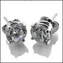 1.5 Round Basket Cubic Zirconia CZ Earrings